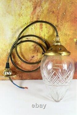 Ceiling Light An Antique Cut Crystal Glass Acorn Pendant & Gallery Early 20th C