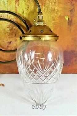Ceiling Light An Antique Cut Crystal Glass Acorn Pendant & Gallery Early 20th C