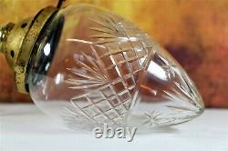 Ceiling Light An Antique Cut Crystal Glass Acorn Pendant & Gallery Early 20th C