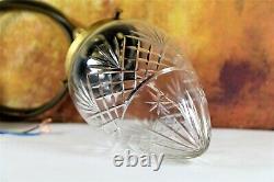 Ceiling Light An Antique Cut Crystal Glass Acorn Pendant & Gallery Early 20th C