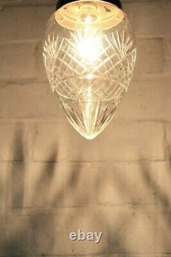 Ceiling Light An Antique Cut Crystal Glass Acorn Pendant & Gallery Early 20th C