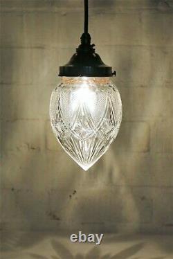 Ceiling Light An Antique Victorian Cut Crystal Glass Acorn Pendant & Gallery