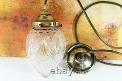 Ceiling Light An Antique Victorian Cut Crystal Glass Acorn Pendant & Gallery