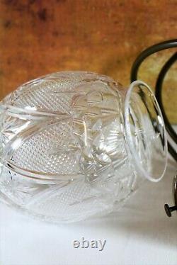 Ceiling Light An Antique Victorian Cut Crystal Glass Acorn Pendant & Gallery