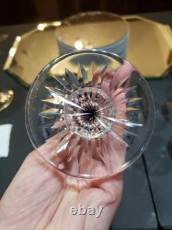 Champagne Glass, Cobalt Blue Cut to clear St Louis Trianon Bohemian crystal