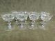 Circa 1950's Tiffin Glass Cut Crystal Surrey Pattern Tall Sherbet Lot of 8