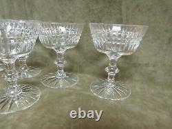 Circa 1950's Tiffin Glass Cut Crystal Surrey Pattern Tall Sherbet Lot of 8