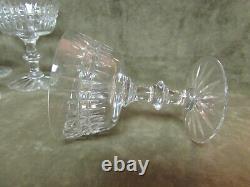 Circa 1950's Tiffin Glass Cut Crystal Surrey Pattern Tall Sherbet Lot of 8