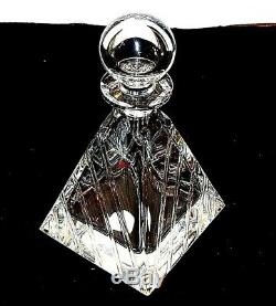Colle Crystal Low Cut Pyramid Decanter Bottle Liquor 10in