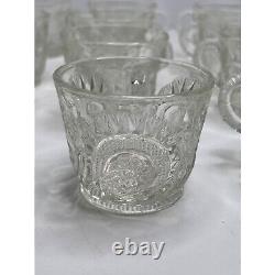 Colony Indiana Cut Crystal Glass Punch Set Complete Vintage 15 Pcs