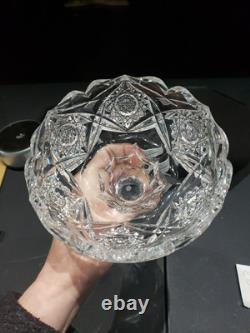Compote, American Brilliant Period Cut Glass Crystal Creswick Egginton Signed
