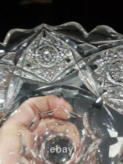 Compote, American Brilliant Period Cut Glass Crystal Creswick Egginton Signed