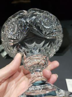 Compote, American Brilliant Period Cut Glass Crystal Creswick Egginton Signed
