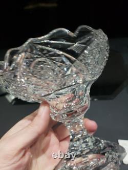 Compote, American Brilliant Period Cut Glass Crystal Creswick Egginton Signed