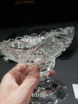 Compote, American Brilliant Period Cut Glass Crystal Creswick Egginton Signed