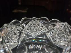 Compote, American Brilliant Period Cut Glass Crystal Creswick Egginton Signed