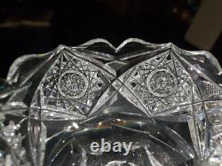 Compote, American Brilliant Period Cut Glass Crystal Creswick Egginton Signed