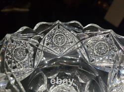 Compote, American Brilliant Period Cut Glass Crystal Creswick Egginton Signed