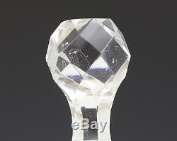 Continental Clear Crystal Art Glass Perfume Bottle, c1910 Hand Cut & Polished