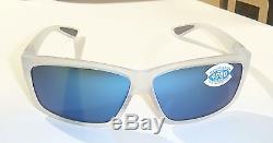 Costa Del Mar Cut Polarized Sunglasses-Matte Crystal/Blue Mirror 400G Glass Lens