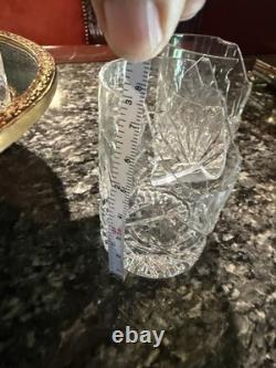 Crystal Cut Egg Shape Vodka Set With 6 Glasses