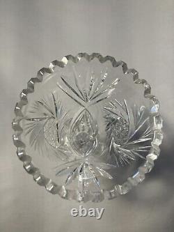 Crystal Cut Glass Chalice Vase 13 American Brilliant Cut Glass Early 20Th C
