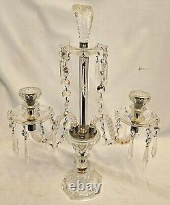 Crystal Cut Glass Gerondels Table Candelabra Circa 1930s