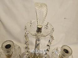 Crystal Cut Glass Gerondels Table Candelabra Circa 1930s