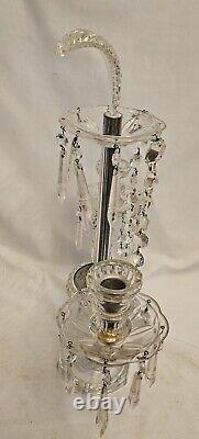 Crystal Cut Glass Gerondels Table Candelabra Circa 1930s