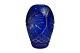 Crystal Flower Vase Cobalt Blue Bohemian Glass Cut To Clear Vintage 9 High