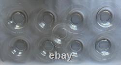 Crystal Glass Clear Cut Laurel Pattern Rimmed Soup Bowls Rare Set Of 9 Nine Crystal Glass Clear Cut Laurel Pattern Rimmed Soup Bowls Rare Set Of 9 Nine