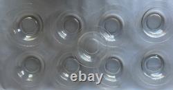 Crystal Glass Clear Cut Laurel Pattern Rimmed Soup Bowls Rare Set Of 9 Nine Crystal Glass Clear Cut Laurel Pattern Rimmed Soup Bowls Rare Set Of 9 Nine