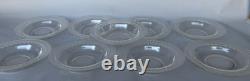 Crystal Glass Clear Cut Laurel Pattern Rimmed Soup Bowls Rare Set Of 9 Nine Crystal Glass Clear Cut Laurel Pattern Rimmed Soup Bowls Rare Set Of 9 Nine