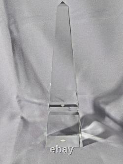 Crystal Glass Obelisk Hand Cut Beveled Edge Japan 10