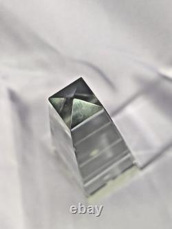 Crystal Glass Obelisk Hand Cut Beveled Edge Japan 10