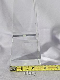 Crystal Glass Obelisk Hand Cut Beveled Edge Japan 10