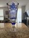 Crystal Glass Vase with Footed Cut