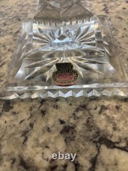 Crystal Glass Vase with Footed Cut