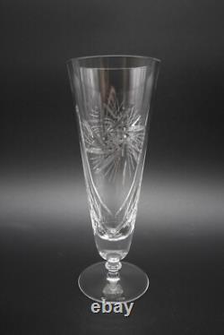 Crystal Glasses Pilsner Atomic Pinwheel Deep Hand Cut Set Of 8 9