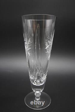 Crystal Glasses Pilsner Atomic Pinwheel Deep Hand Cut Set Of 8 9