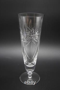 Crystal Glasses Pilsner Atomic Pinwheel Deep Hand Cut Set Of 8 9