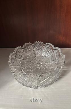 Crystal Irving Cut Glass Bowl