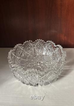 Crystal Irving Cut Glass Bowl