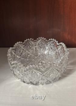 Crystal Irving Cut Glass Bowl