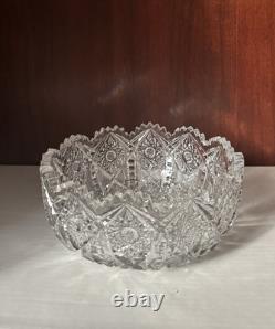Crystal Irving Cut Glass Bowl