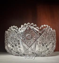 Crystal Irving Cut Glass Bowl