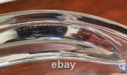 Crystal Sailboat Bowl. Artist's name illegible (See pictures to determine)