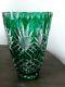 Crystal Vintage Collection Emerald Green Brilliant Cut Lead Crystal Glass Vase