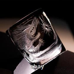 Crystal Whisky Glass Hand Cut Luck Loong Pattern Glass High-end Gift 300ml
