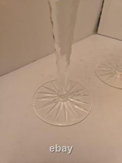 Crystal Wine Glasses With Orange Overlay Cut Grape Pattern